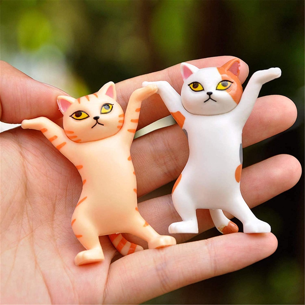 Giá đỡ bút mini TZUZL hình chú mèo đang nhảy múa dễ thương