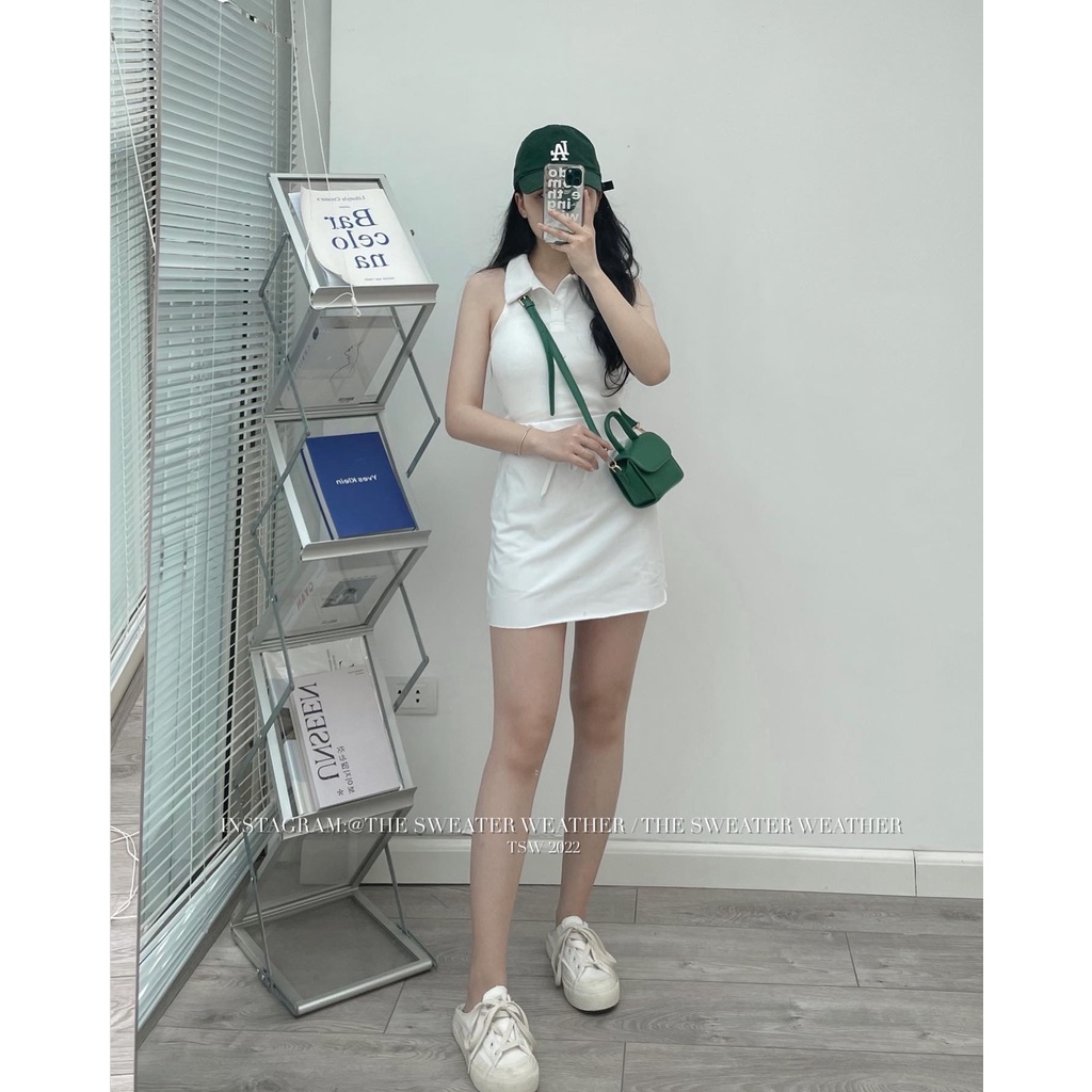 (Ảnh thật) Chân váy thun trơn da cá sporty the.sweaterweather TSW