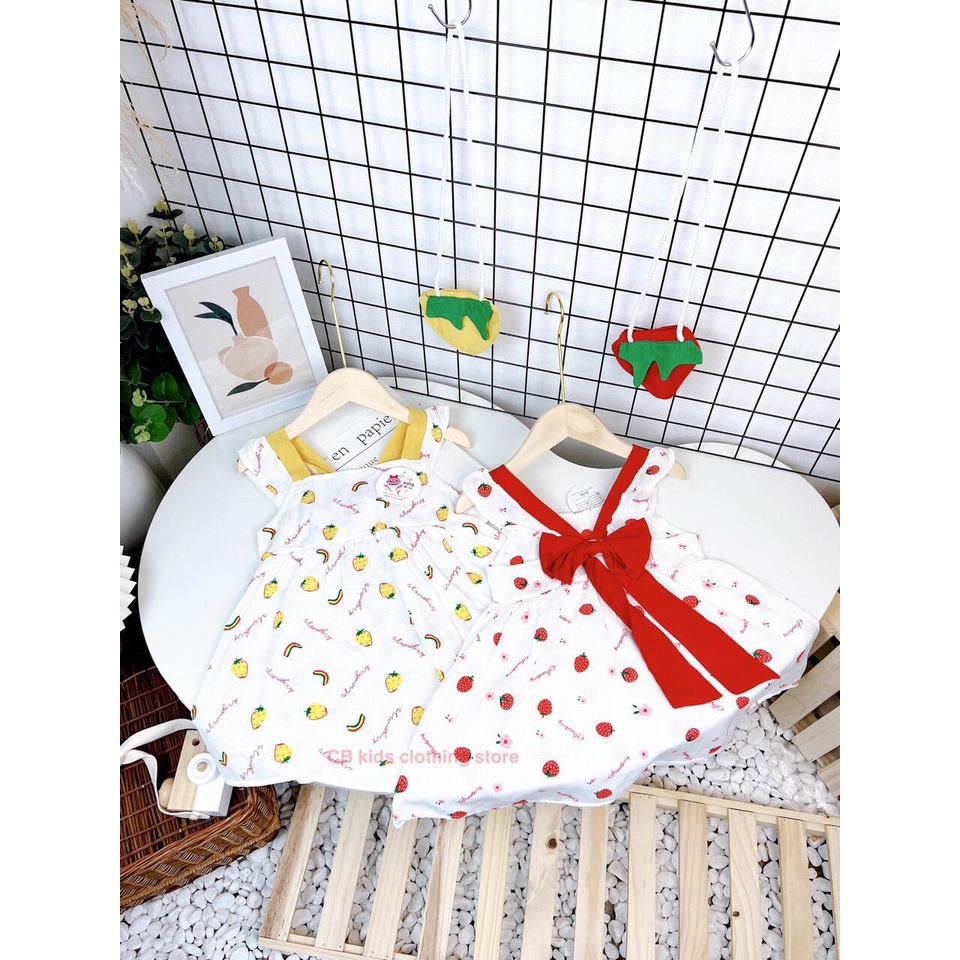 Váy đũi kèm túi xinh đẹp mát mùa hè cho bé gái (size 10-20kg)