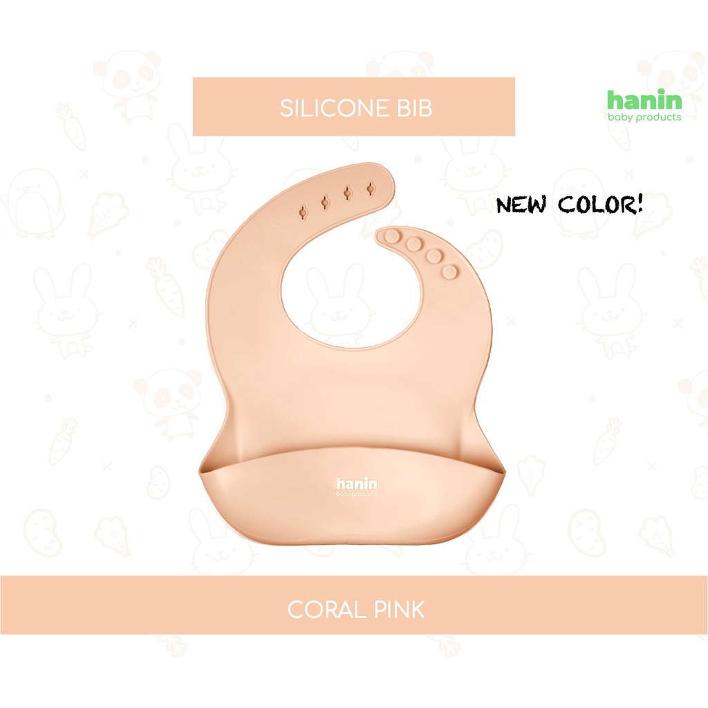 Yếm Máng Ăn Dặm Silicon Hanin Baby chính hãng - Siêu mềm, dày dặn , an toàn cho bé