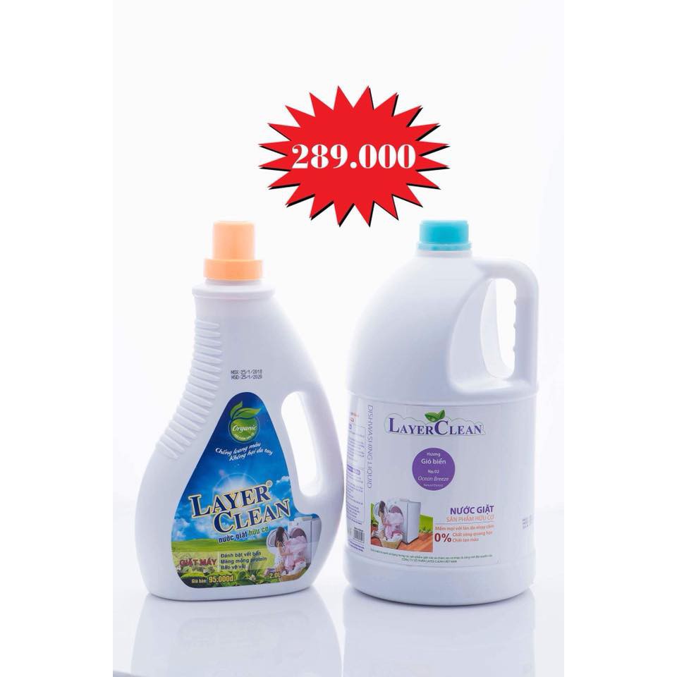 Combo NƯỚC GIẶT HỮU CƠ LAYER CLEAN