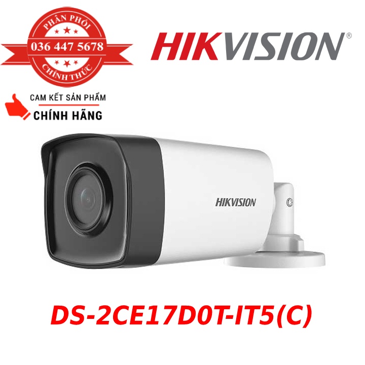Camera hồng ngoại 2.0 Megapixel HIKVISION DS-2CE17D0T-IT5 - Hàng Chính Hãng