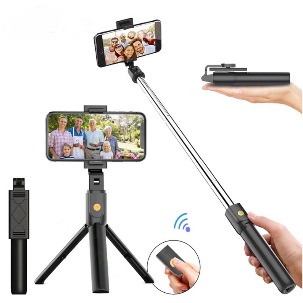 Gậy chụp ảnh 3 chân có điều khiển Bluetooth, cây livestream,tự sướng Tripod K07  – KYWI SHOP