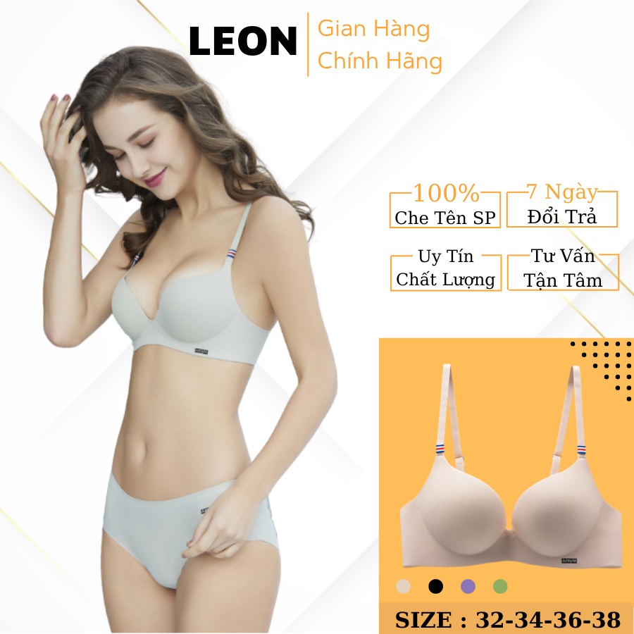 Áo Ngực Su Không Gọng Hai Dây Nâng Ngực Cài Sau Quyến Rũ LEON WOMEN A560