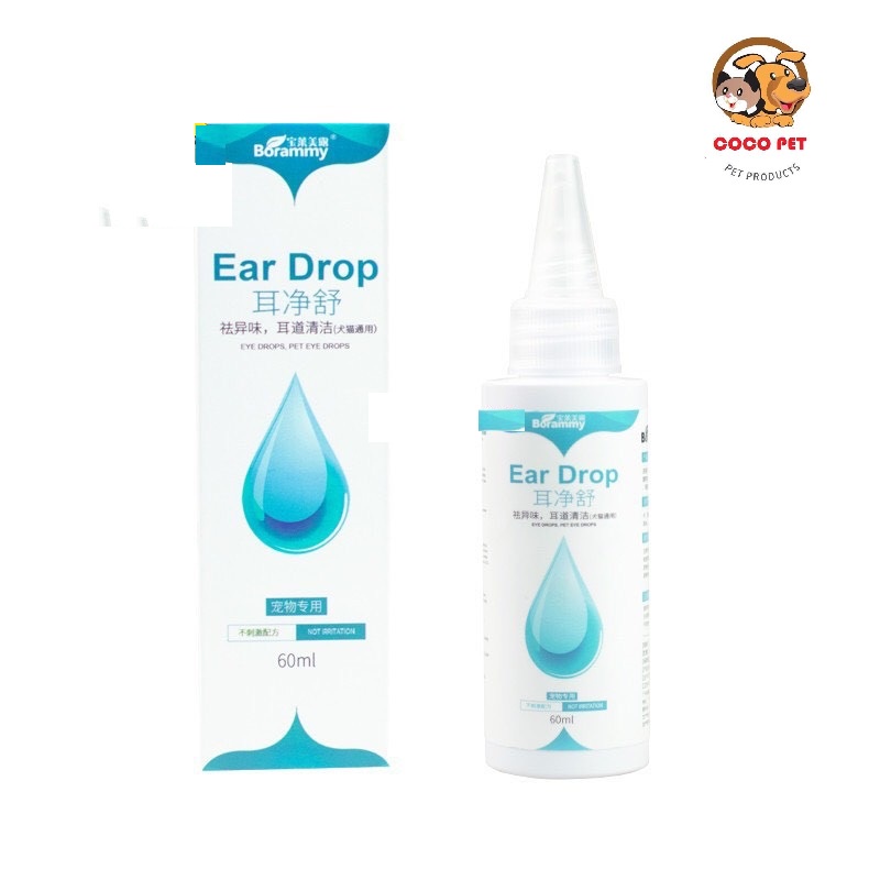 Dung Dịch Nhỏ Tai, Vệ Sinh Tai EAR DROP 60ml Cho Chó Mèo Viêm Tai Giữa Và Thối Tai