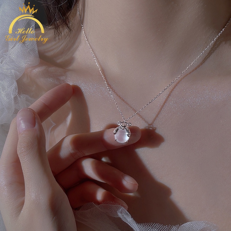 Vòng cổ Đính Đá Zircon Thay Đổi Màu Sắc Theo Nhiệt Độ Phong Cách Hàn Quốc Cho Nữ