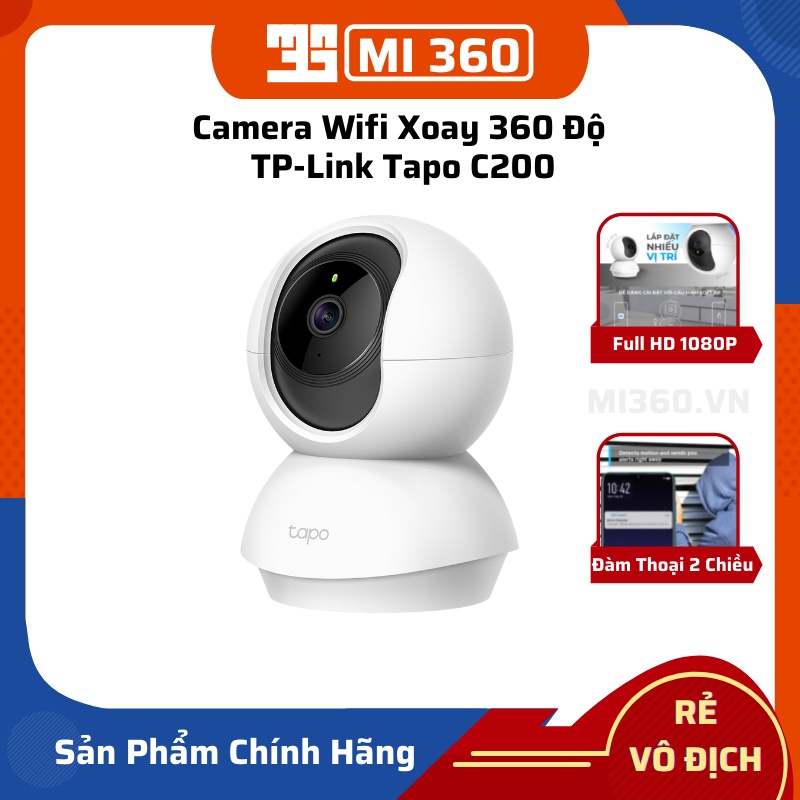 Camera Wifi TPLink Tapo C200 Full HD 1080P 360 độ Giám Sát An Ninh