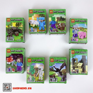 Bộ ghép hình Minecraft hộp nhỏ Bella