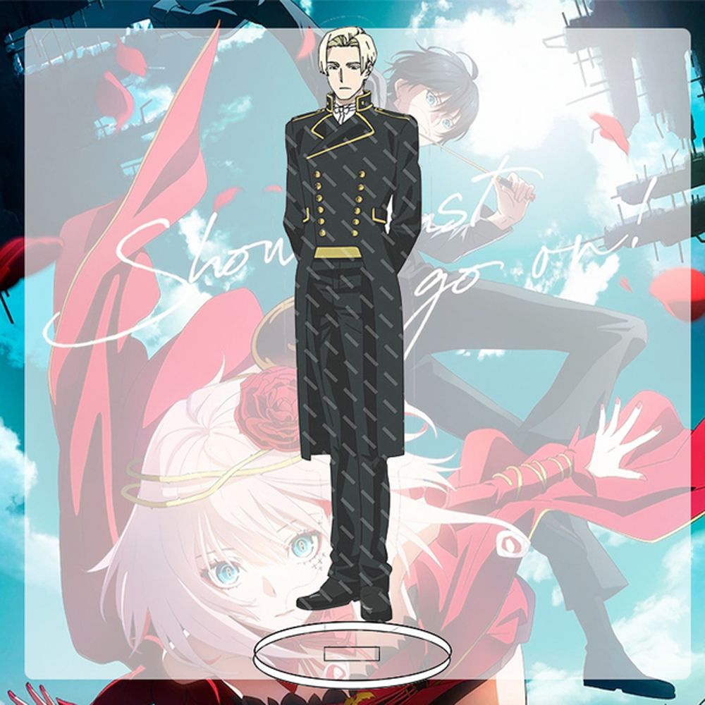 Bảng mô hình nhân vật anime bằng acrylic hai mặt có giá đỡ dùng trang trí bàn làm việc