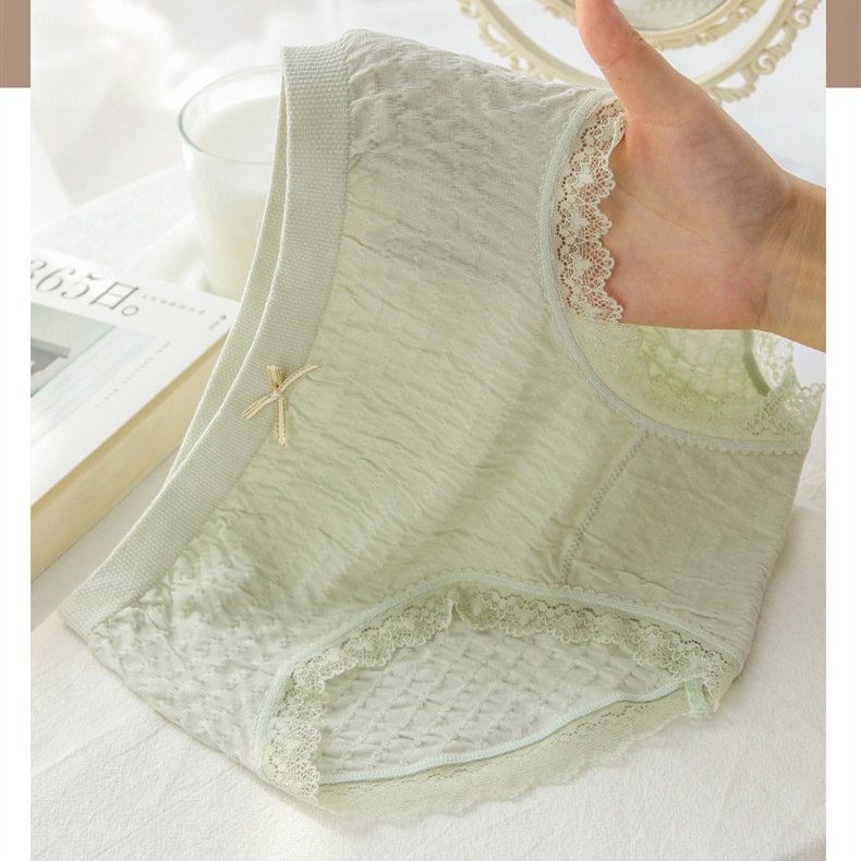 Quần Lót Cotton Không Đáy Kháng Khuẩn Lưng Cao Thoải Mái Cho Nữ