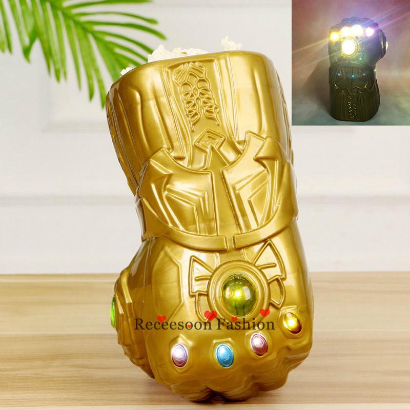Hot Avengers Thanos Glove Popcorn Bucket With Light Creative Marvel Collectible