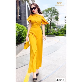 Bộ jum liền quần dáng lệch vai chất lụa óng mềm mượt thiết kế cao cấp J3018