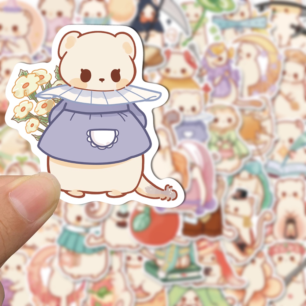 Bộ 50 Miếng Dán Hoạt Hình Chống Thấm Nước Trang Trí Laptop