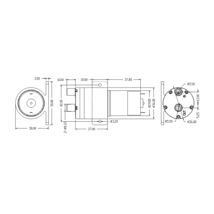 [Mã ELHA22 giảm 5% đơn 300K] Máy bơm nước mini dùng cho máy ấp trứng LIN [24VDC]