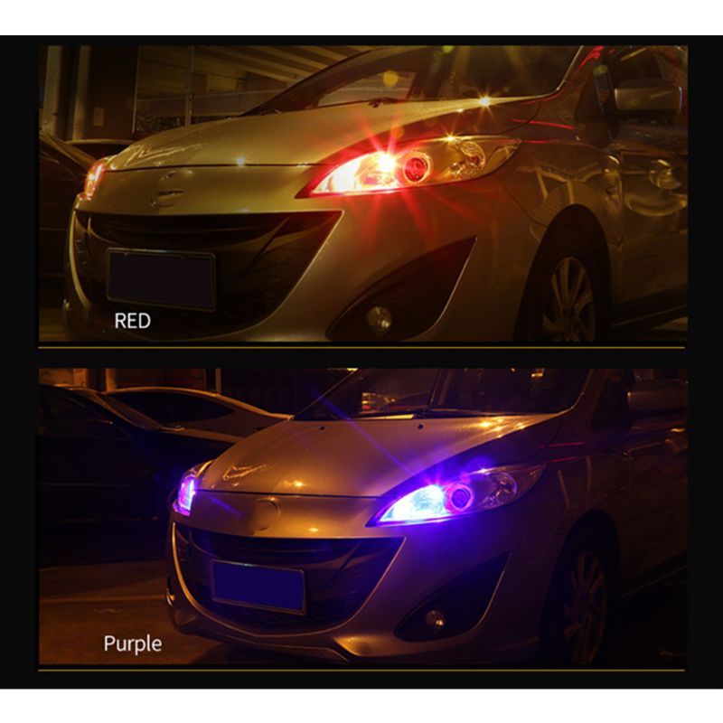 Bộ 2 Đèn LED T10 W5W RGB Kèm Điều Khiển Từ Xa Chuyên Dụng Cho Xe Hơi