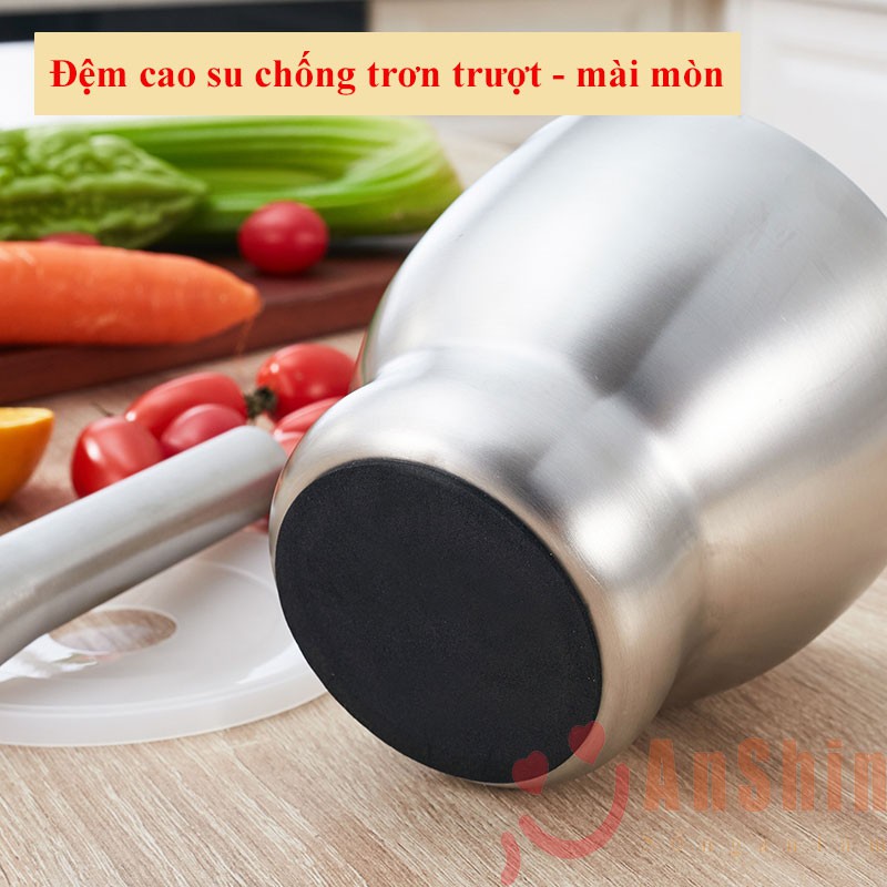 Cối chày Inox 304 size lớn - hàng chính hãng AnShin cao cấp