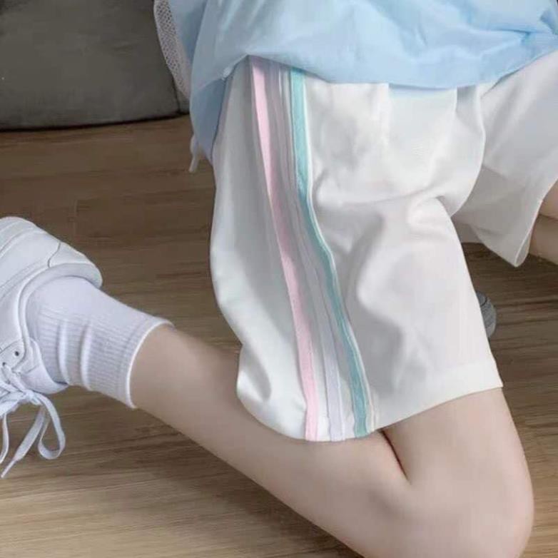 Quần Đùi Thể Thao, Quần Short Lửng 3 Sọc Unisex Nam Nữ
