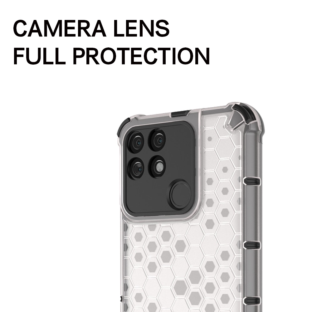 Ốp Điện Thoại Nhựa Cứng Trong Suốt Chống Sốc Họa Tiết Tổ Ong Cho Realme Narzo 50 50A 50i 30 20 Pro Prime