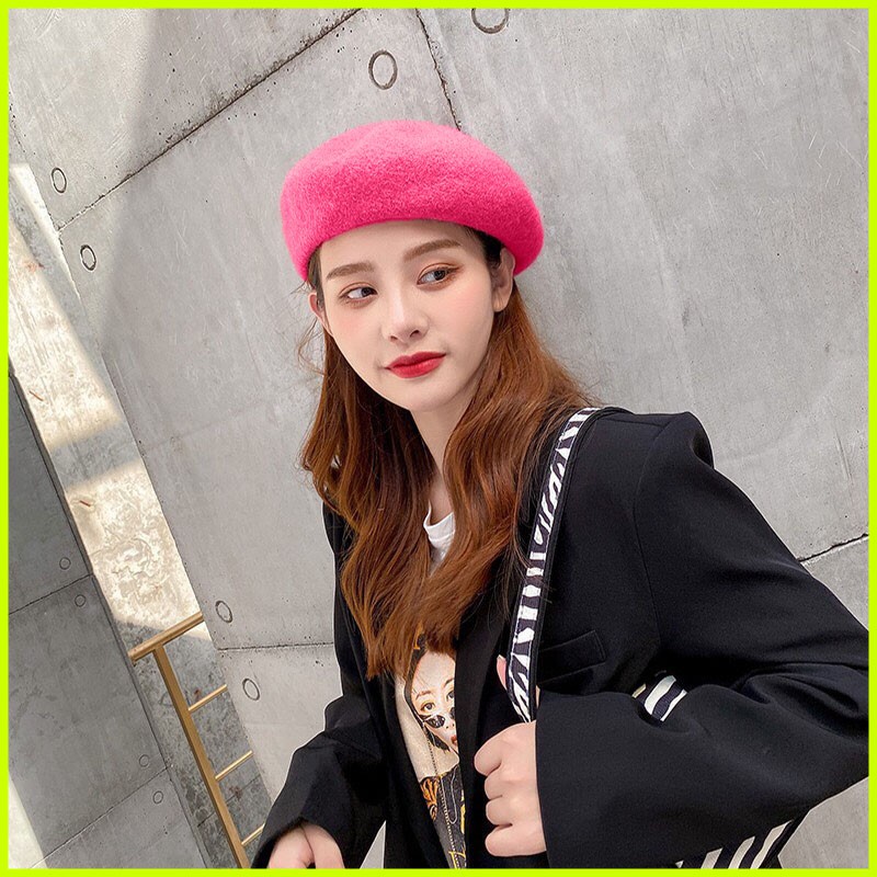 ⚡️FREESHIP⚡️Mũ nồi Nón beret thời trang phong cách Hàn Quốc/Mũ beret màu trơn/Nón Nỉ  Beret Bánh Tiêu Dễ Thương