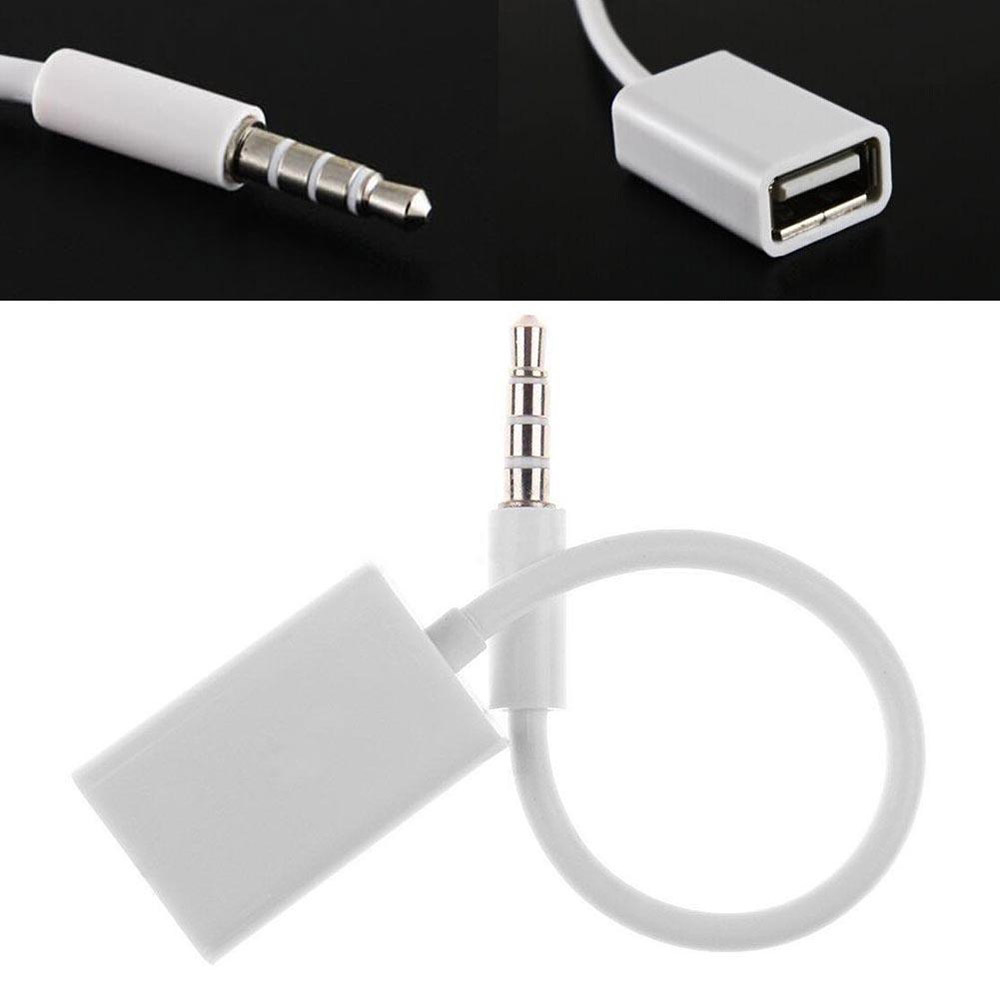 Cáp Chuyển Đổi Cổng 3.5mm Sang Cổng Usb 2.0 Cho Mp3 Trên Xe Hơi