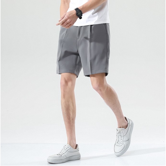 Quần đùi nam âu màu đen ghi trắng đẹp thoáng mát mặc hè Pon.mens hà nội hcm