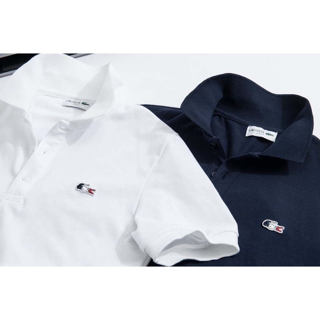 ÁO THUN POLO NGẮN TAY CỔ TRỤ  POLO LACOSTE LCC10 TRẮNG