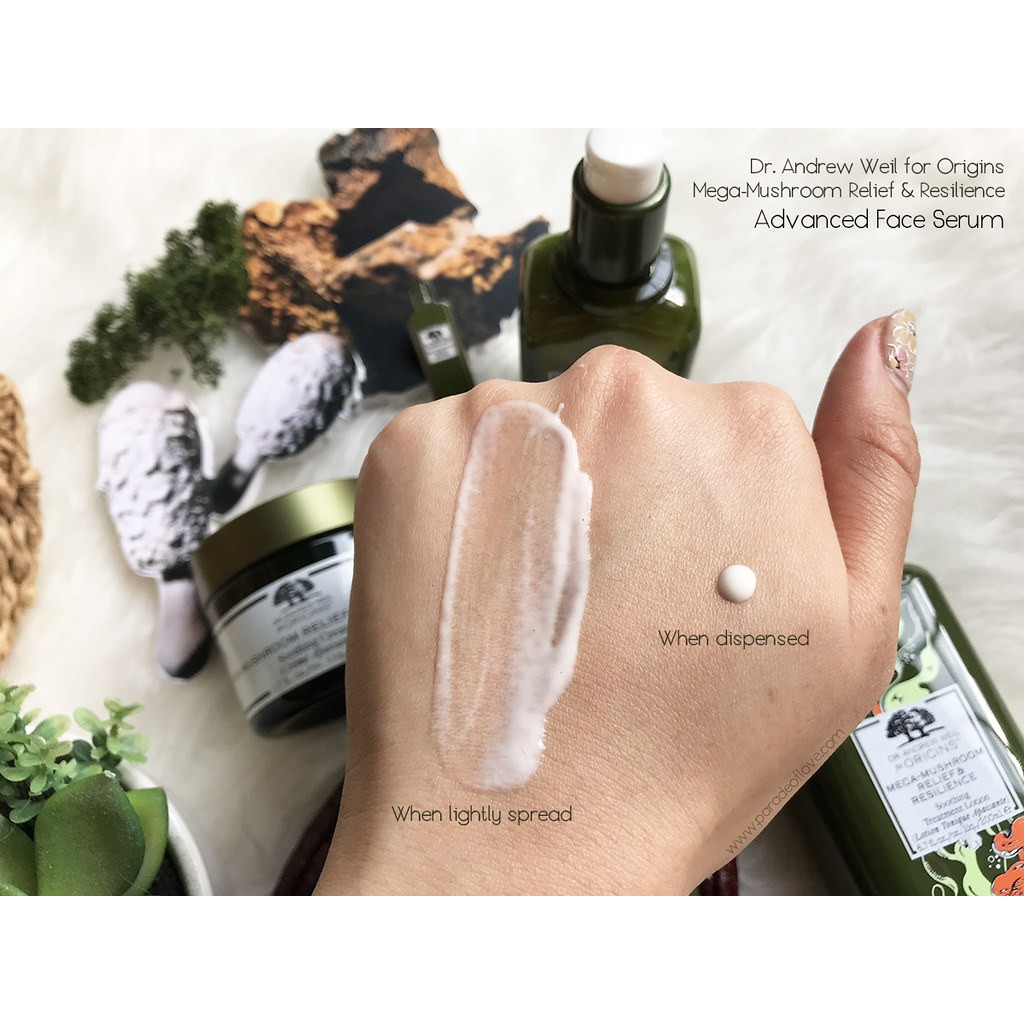 Serum nấm Origins Dr. Andrew Weil Mega Mushroom Skin Relief Advanced Face Serum Minisize 15ml
