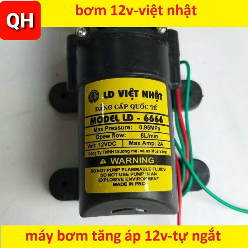 máy bơm tăng áp mini 12v - máy bơm phun sương 12v (Lưu ý máy thay đổi theo từng đợt)