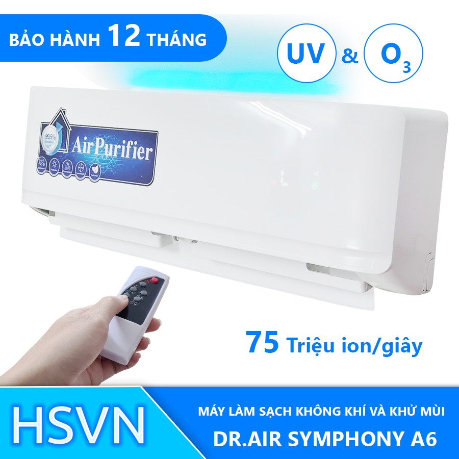 Máy UV khử mùi và diệt khuẩn Dr.Air Symphony A6 treo tường 20 - 50m2