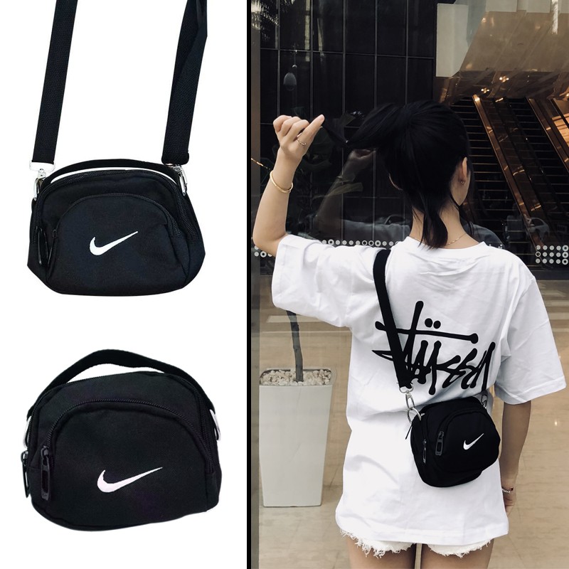 Túi Xách Đeo Vai Mini Hình Vuông Bằng Vải Bạt Nike Dành Cho Nam Nữ