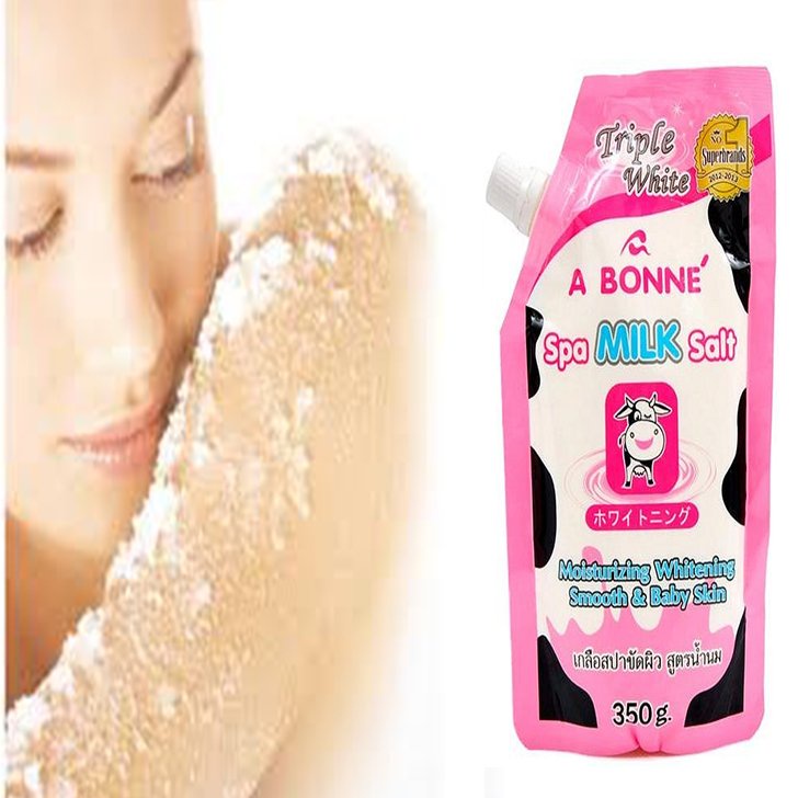 [Có sẵn] [Chính hãng] Muối Tắm Trắng Da Sữa Bò A Bonne Spa Thái Lan 350g