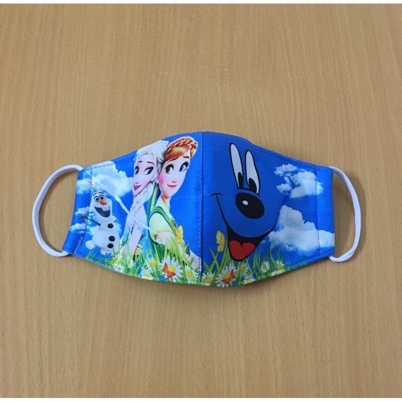 ( Set 2 chiếc ) Khẩu trang cho bé - khẩu trang  Elsa&amp;Anna, người nhện cho bé trai và bé gái Tanosa kids