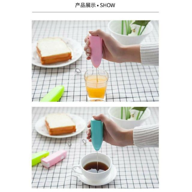 Máy đánh trứng tạo bọt cà phê mini loại tốt có kèm pin