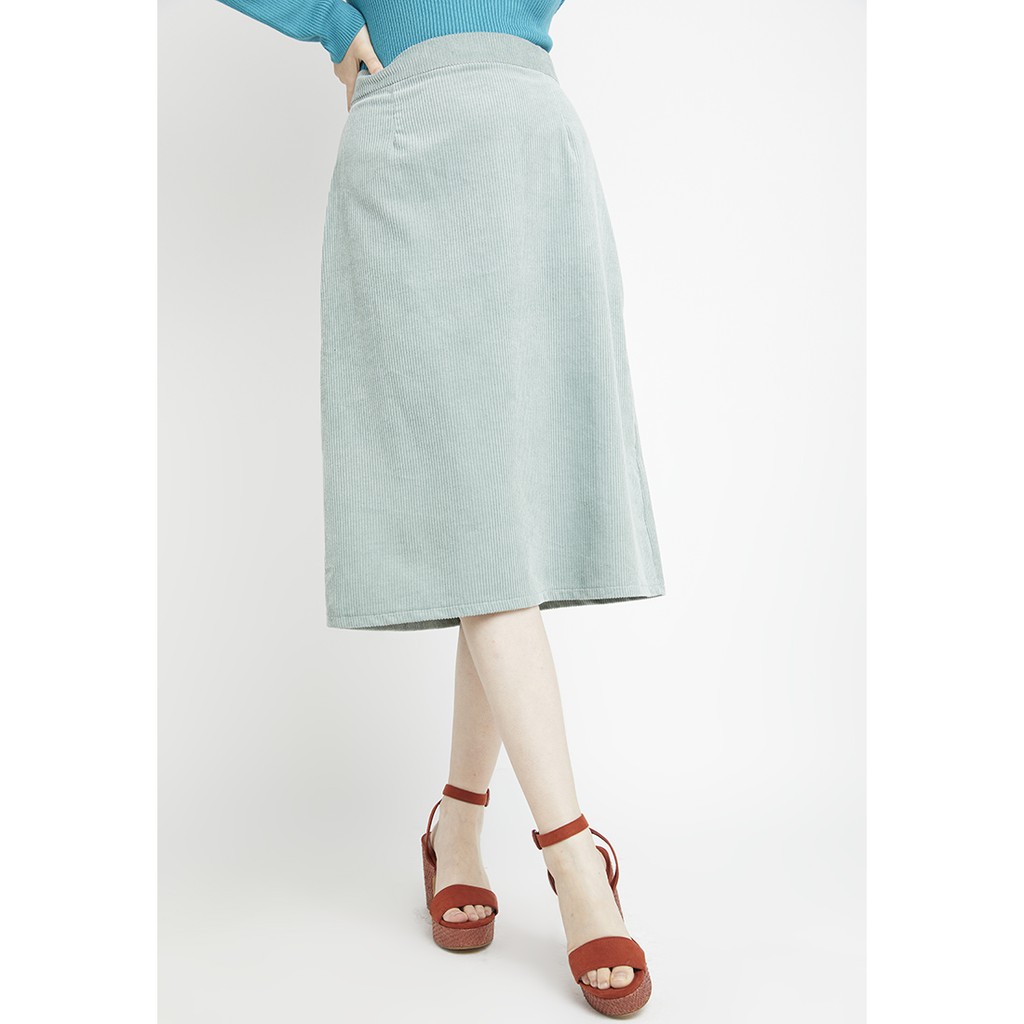 Chân váy nhung xanh rêu - Lovadova 19S10C003 | BigBuy360 - bigbuy360.vn