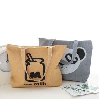 [SẴN][Có ảnh thật] Túi tote panda and milk