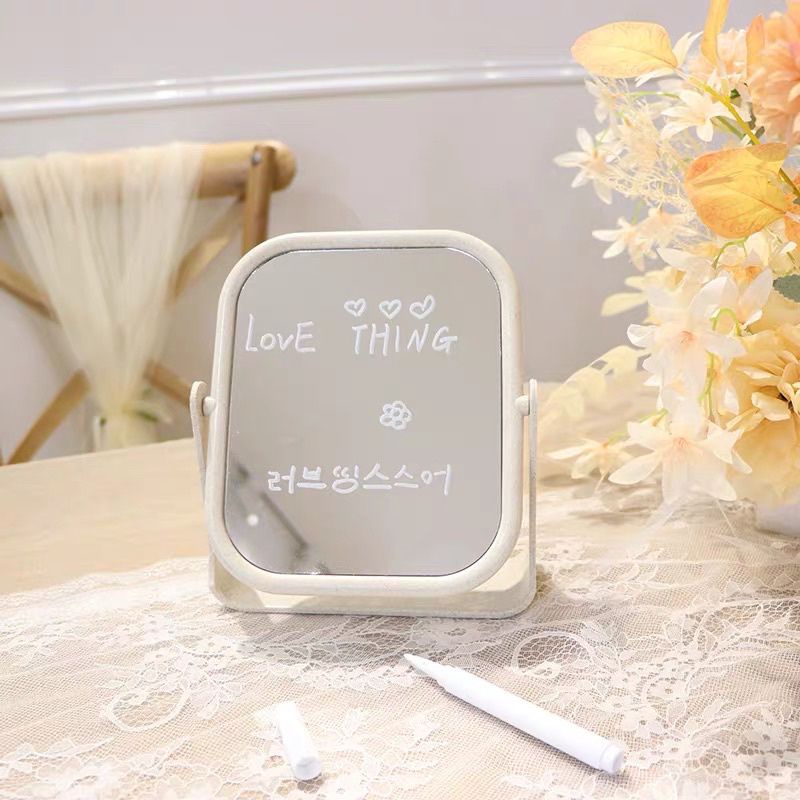 Gương trang điểm để bàn,gương xoay 360"