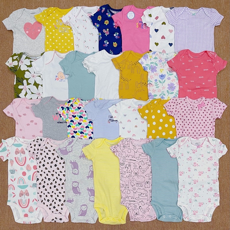 (Chọn mẫu size 3M) Bodysuit Carter, Bodychip cộc tay cho bé gái, bé sơ sinh