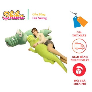 Gấu Bông, Thú nhồi bông hình Cá Sấu Mặt Ngáo Siêu To Khổng Lồ - Vải co giãn 4 chiều siêu mềm mịn 1M2/1M4/1M6
