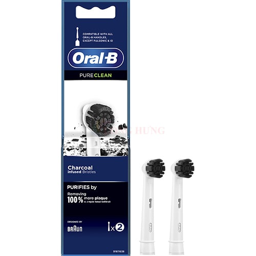 Đầu bàn chải thay thế bàn chải điện Oral-B Pure Clean/Charcoal - Hàng nhập khẩu