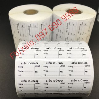 Tem dán chia liều nhà thuốc cuộn 6000 tem