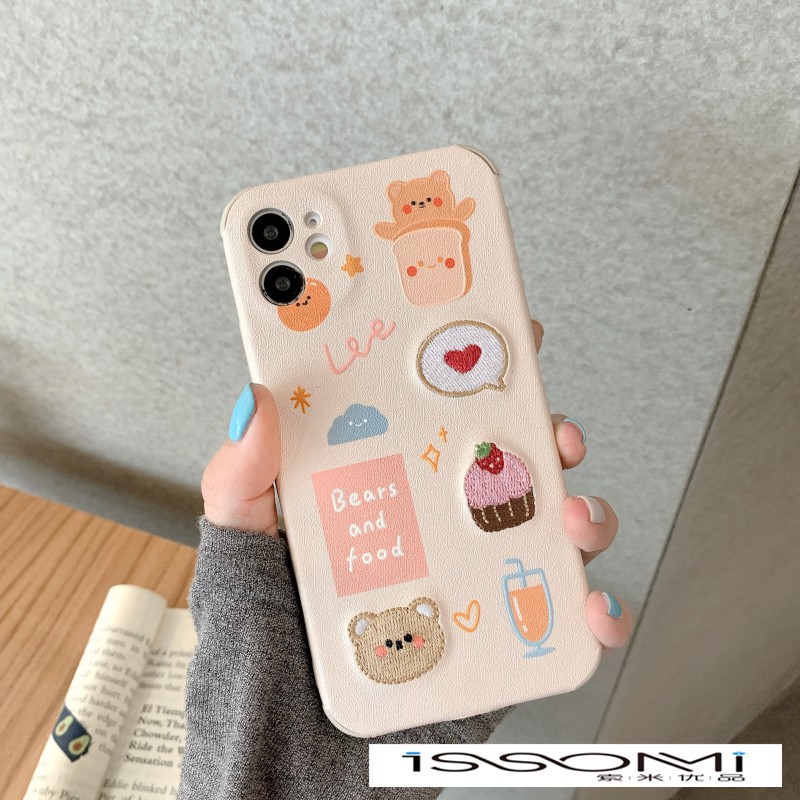 Ốp Điện Thoại Thêu Họa Tiết Hoạt Hình Đáng Yêu Cho Iphone X Xs 12 11pro Max | BigBuy360 - bigbuy360.vn