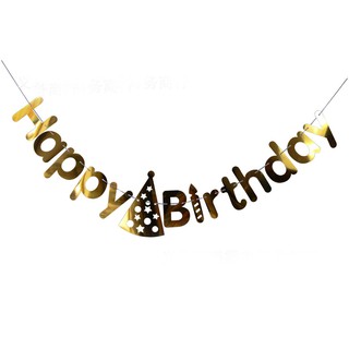 Dây chữ happy birthday ánh kim