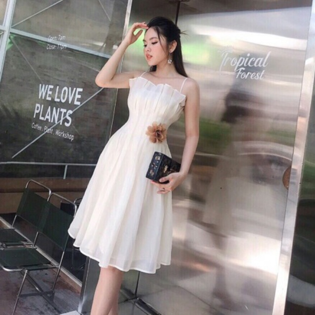 Đầm xoè cúp xếp ly bo beo con kiến siêu xinh TRIPBLE T DRESS -size M/L -MS188V