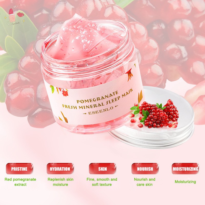 Red Pomegranate Mask Whitening Moisturizing Anti Wrinkle Facial Mask Brighten Skin Care Gel | BigBuy360 - bigbuy360.vn