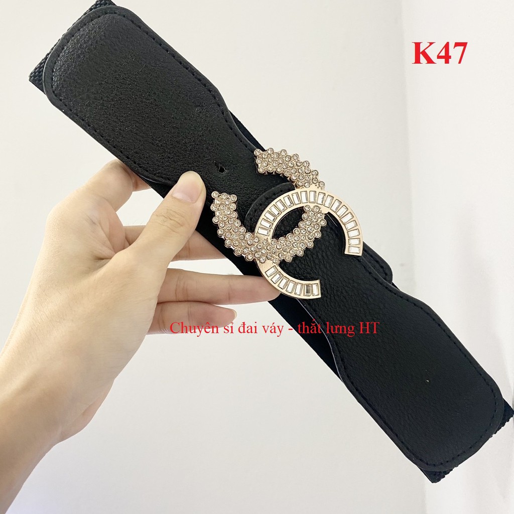 Đai váy belt X họa tiết 5cm K47