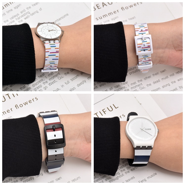Dây Đeo Cao Su 16Mm 17mm 19mm Thay Thế Cho Đồng Hồ Thông Minh Swatch 16/17/19mm