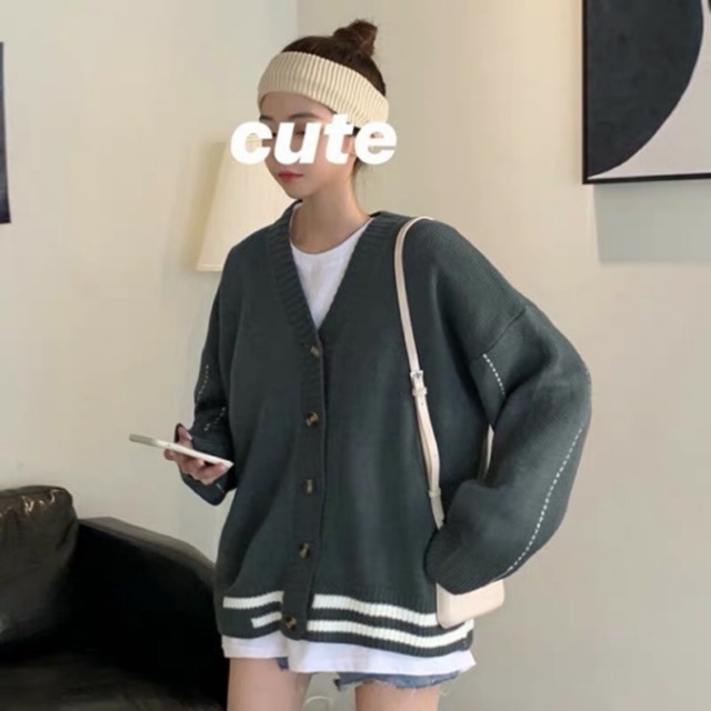 Áo len cardigan ulzzang HQ kèm ảnh thật ở cuối ❣️🌸