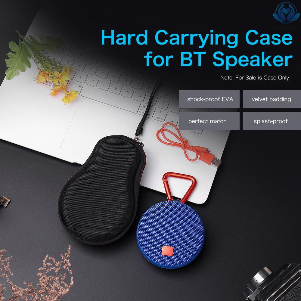 【enew】Case for JBL Clip 2/3 BT Speaker Hard EVA Case with Shockproof Shell and Soft Lining Protective Travel Case