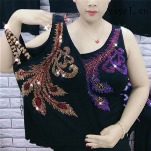 Áo Hai Dây Dáng Ôm Đính Kim Cương Giả Phong Cách Châu Âu Hàng Mới 2022