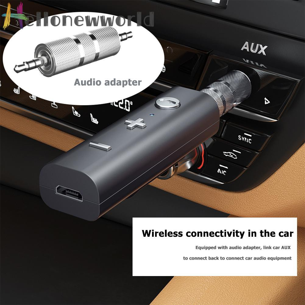 Hellonewworld Essager BT001 3.5mm AUX Bluetooth Car Audio Receiver Handsfree Call Adapter